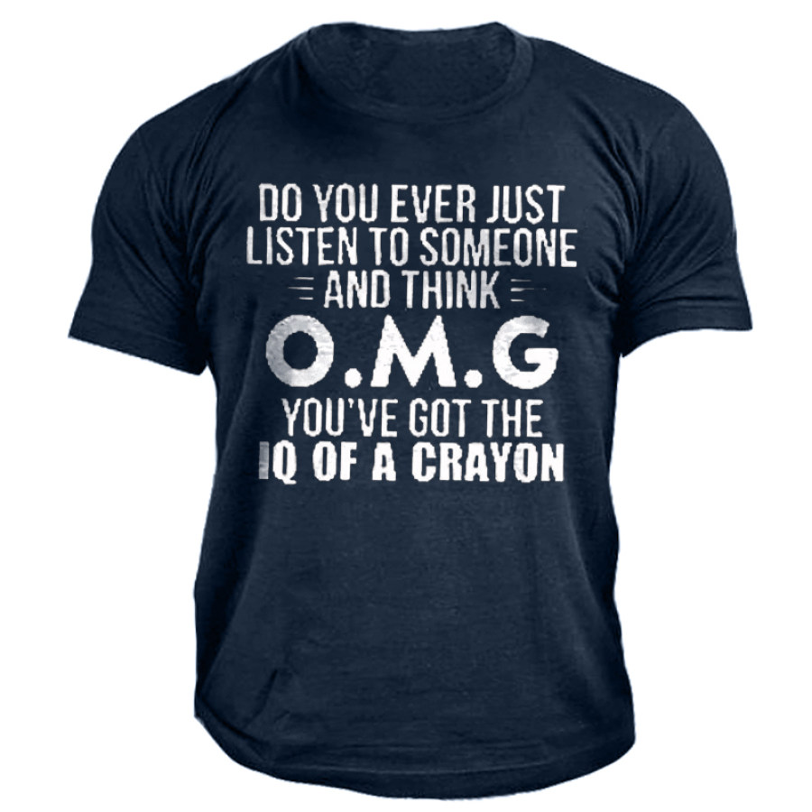 

You've Got The IQ Of A Crayon Men's Cotton T-Shirt