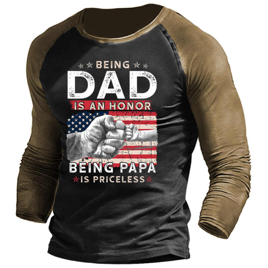 

Men's Outdoor Being Dad Is An Honor Being Papa Long Sleeve Top