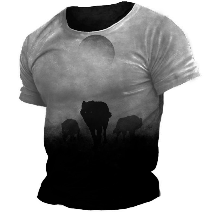 

Men's Wolf At Night Casual T-Shirt