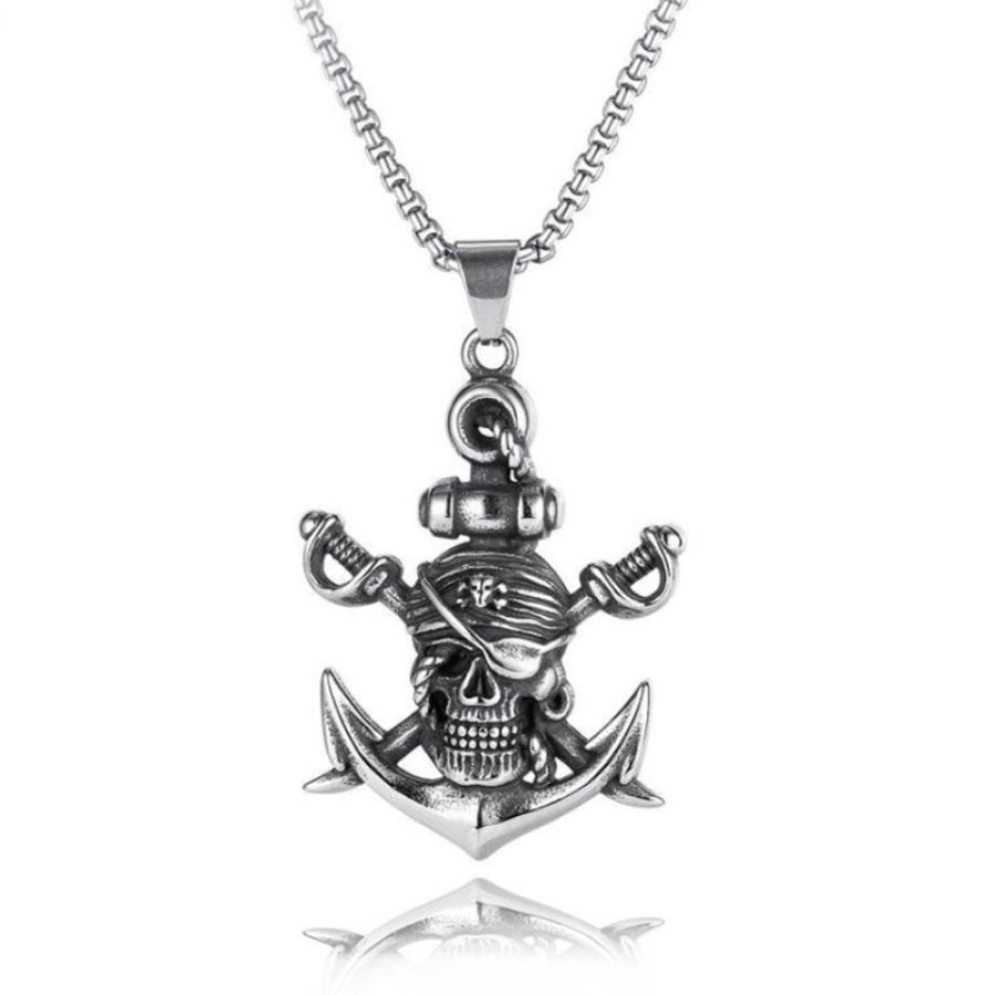 

Vintage Pirate Anchor Necklace Pendant