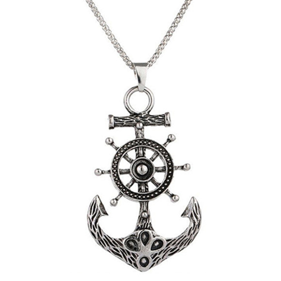 

Vintage Pirate Anchor Necklace Pendant