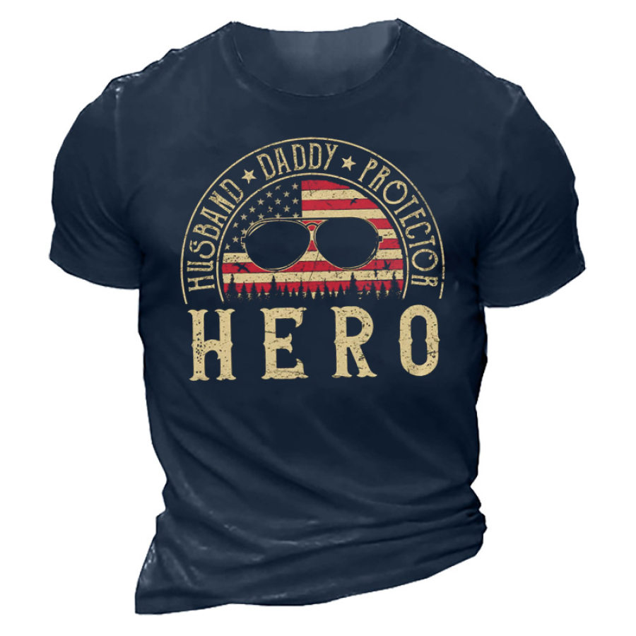 Husband Daddy Is A Hero Men's T-shirt