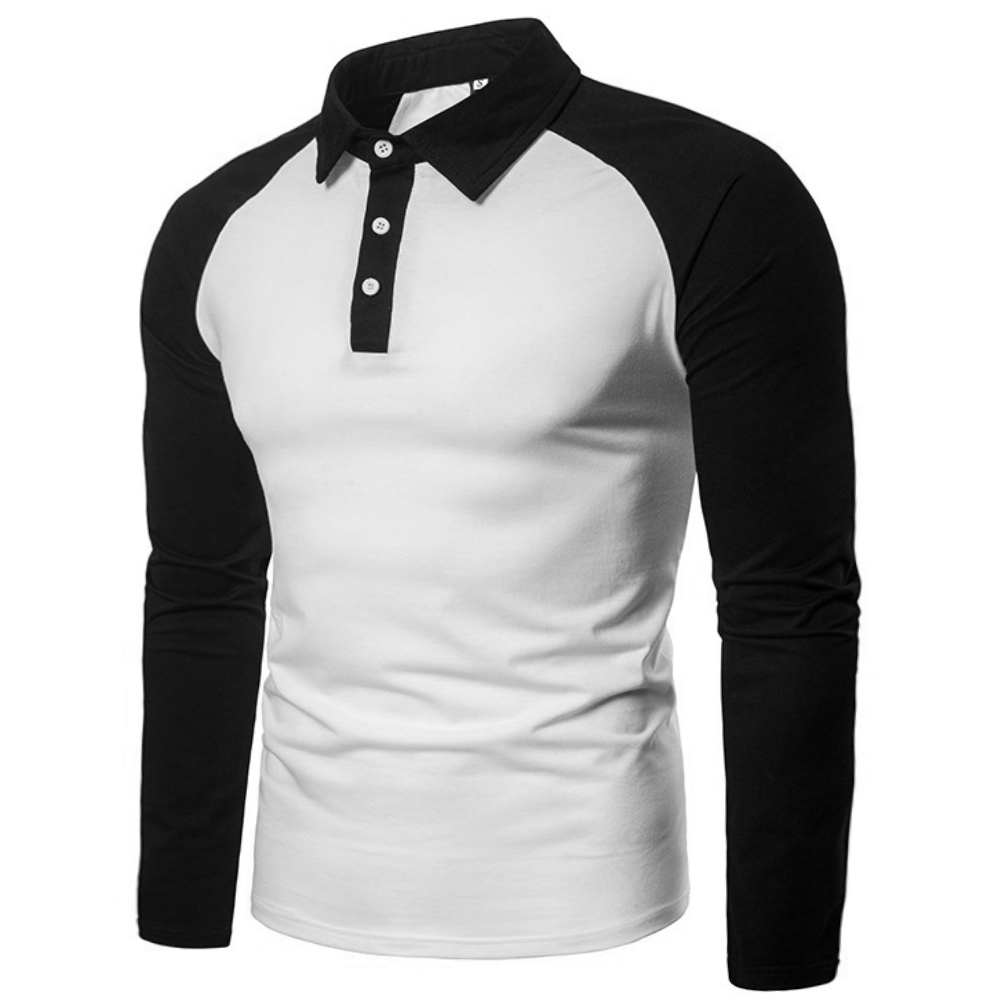Men's Colorblock Long Sleeve Chic Casual T-shirt