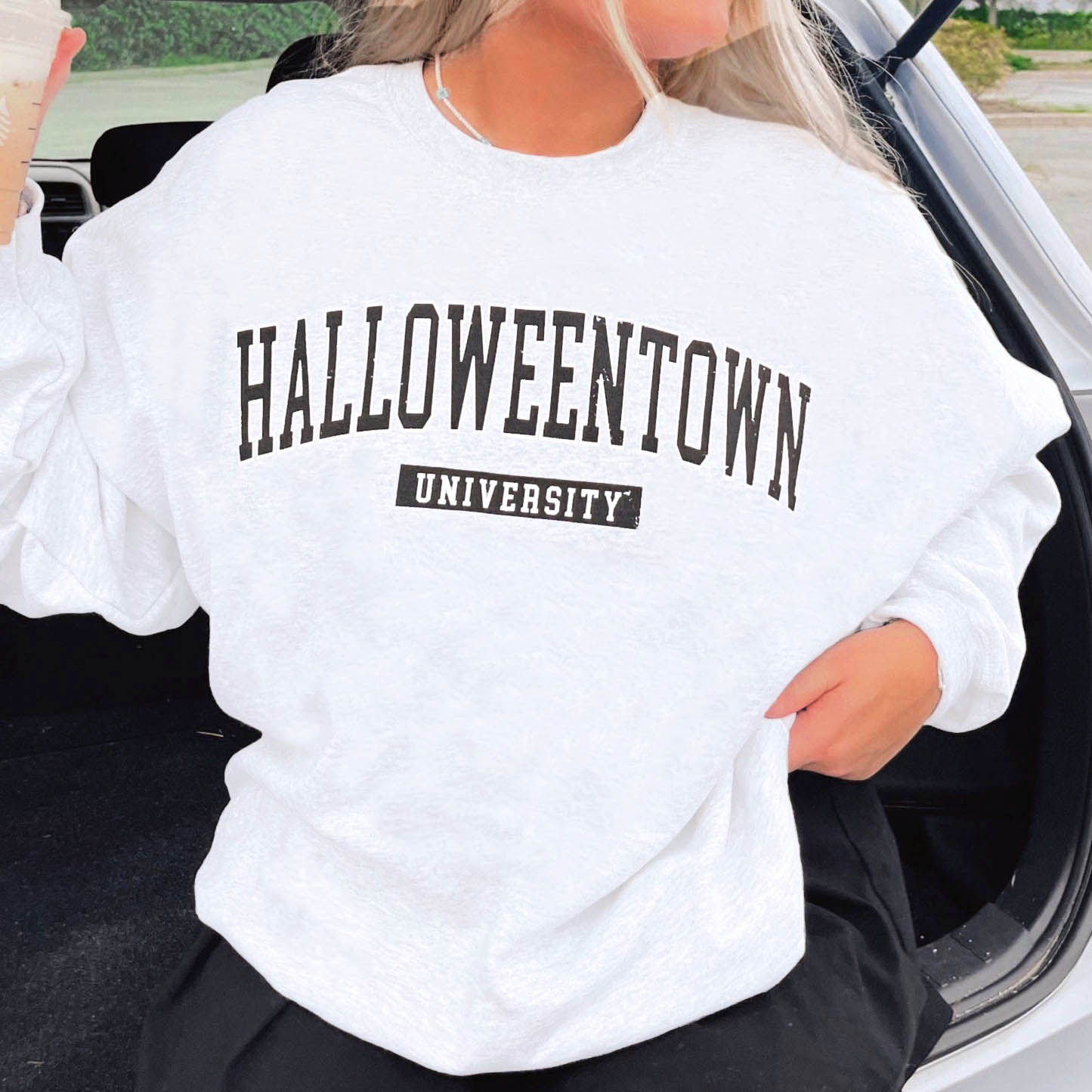 Women's Halloweentown University Print Chic Casual Sweatshirt
