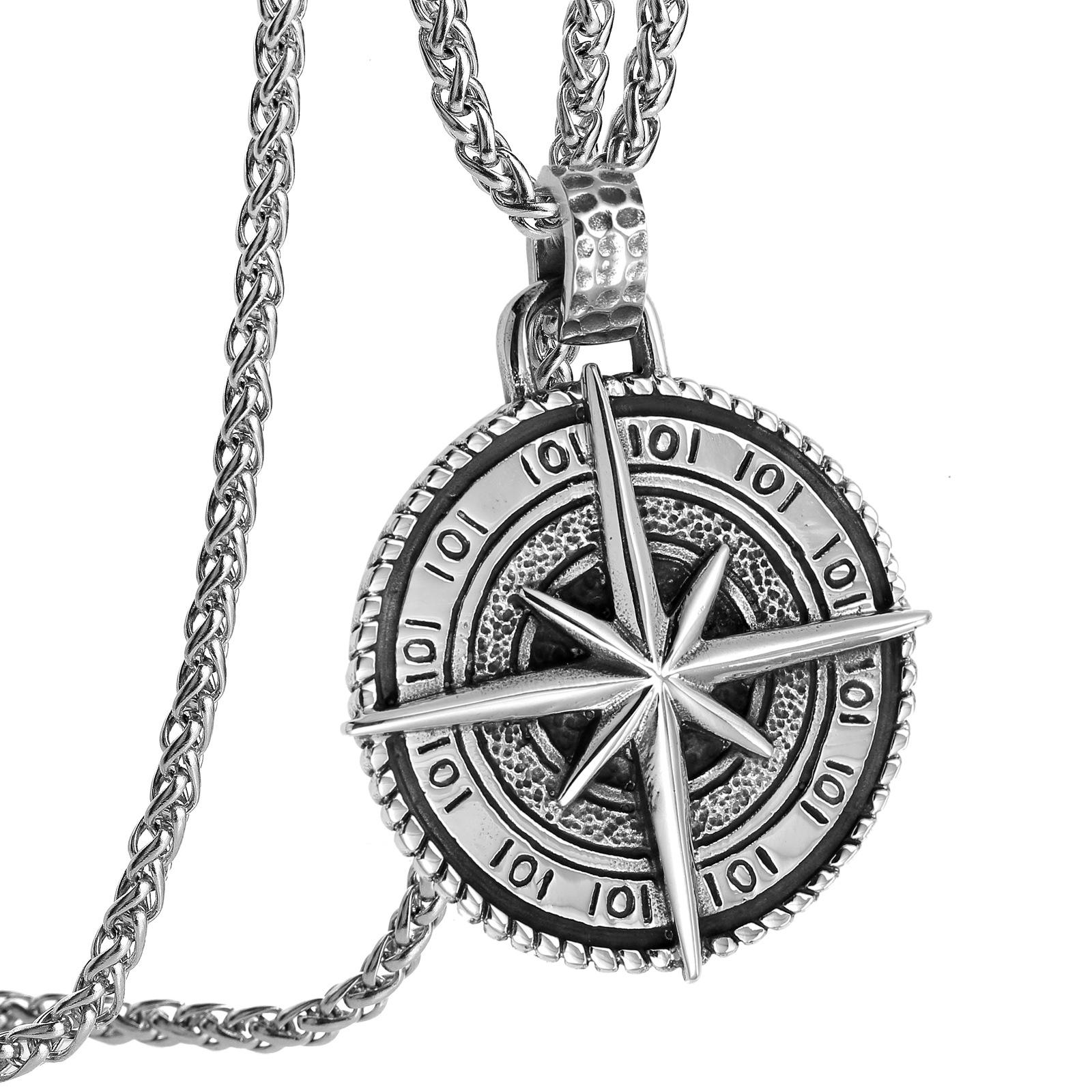 Men's Compass Stainless Steel Chic Necklace