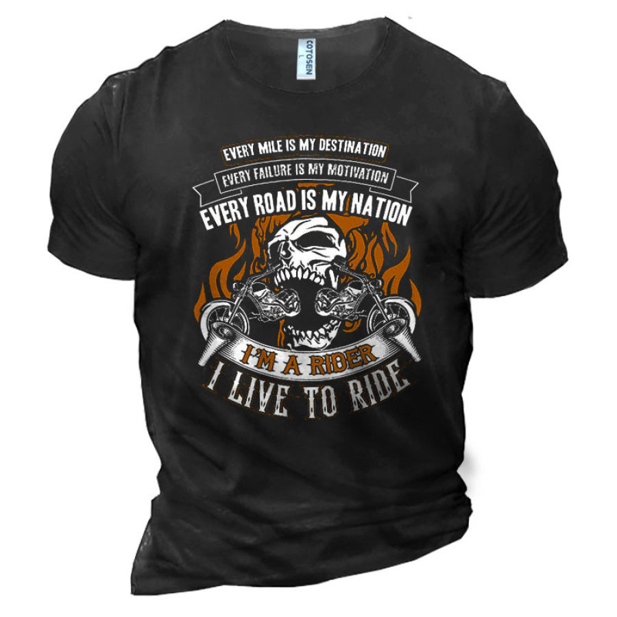 

Men's Funny Motorcycle Graphic Print T-Shirt