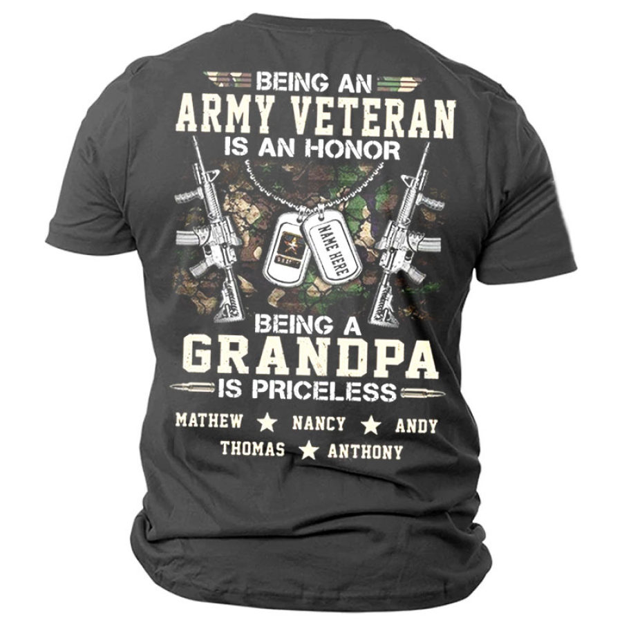 

Men's Being An Army Veteran Is An Honor Graphic Print T-Shirt