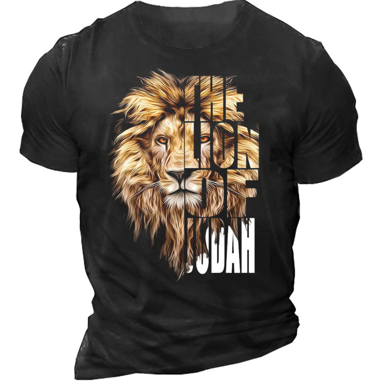 Jesus The Lion Of Chic Judah Mens Christian Men's T-shirt
