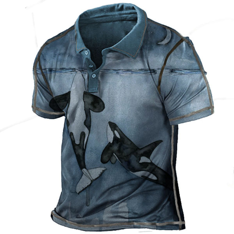 

Men's Whale Polo T-shirt
