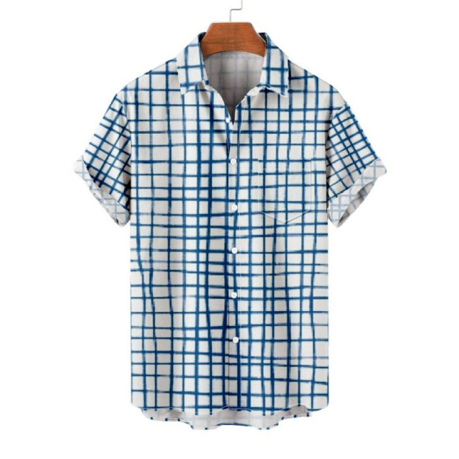 

Men's Plaid Beach Short Sleeve Shirt