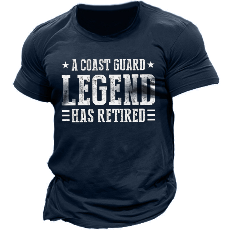 A Coast Guard Legend Chic Has Retired Men's Graphic Print Cotton T-shirt