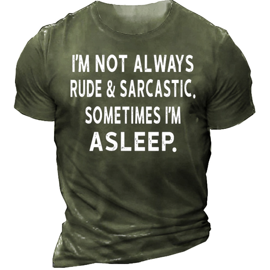 Rude & Sarcastic Sometimes Sleep Men's Short Sleeve T-Shirt