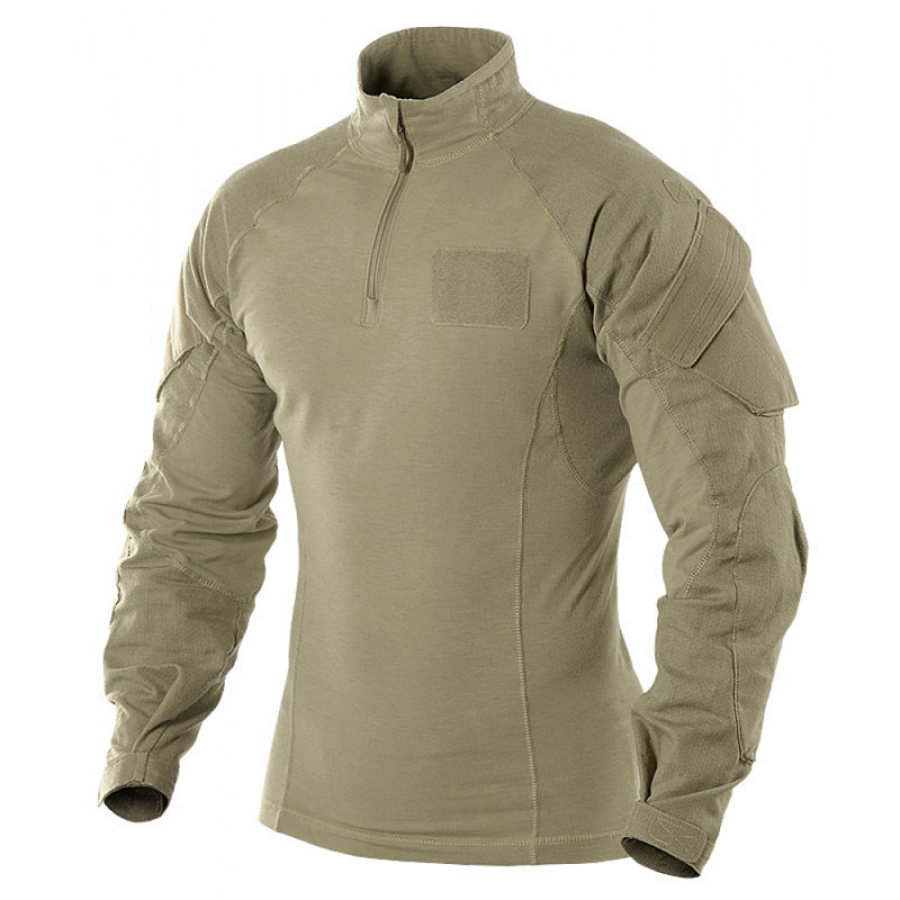 

Men's Outdoor Comfort Tactical Patchwork Long Sleeve T-Shirt