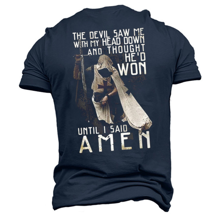 

Men's Templar Faith Graphic Print Cotton T-Shirt