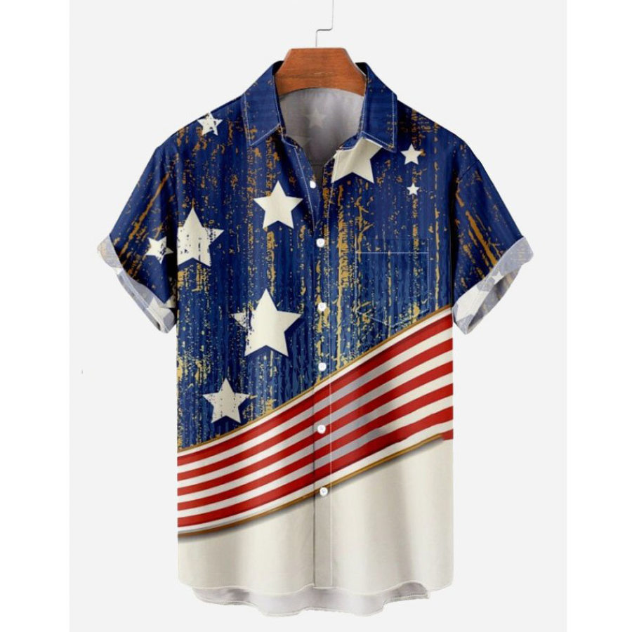 

Men's Flag Beach Short Sleeve Shirt