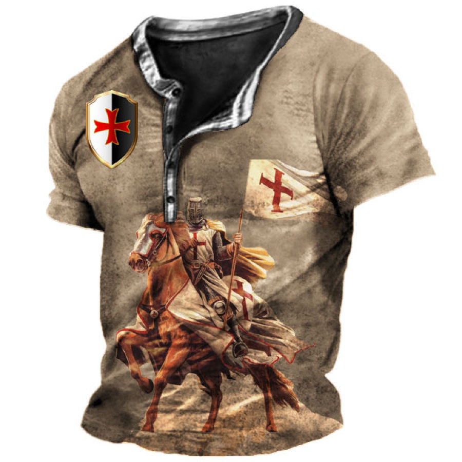 

Men's Jesus Paladin Henley T-shirt