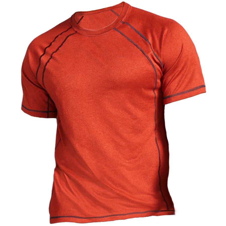 

Men's Quick-Dry Color Block Outdoor Sports T-shirt