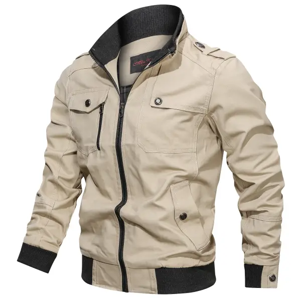 Men's Outdoor Zip Pocket Tactical Jacket - Kalesafe.com 