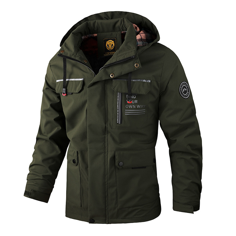 Men's Outdoor Zip Pocket Chic Casual Jacket Coat