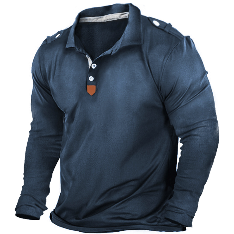 Men's Outdoor Military Tactical Chic Long Sleeve Polo Shirt