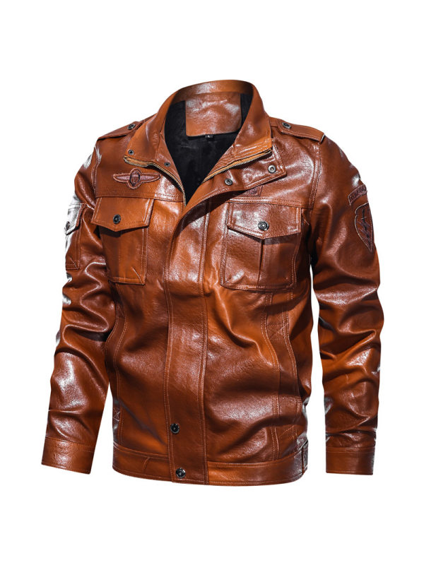 Men's Outdoor Retro Motorcycle Leather Jacket