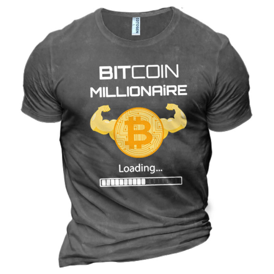 

Bitcoin Millionaire Men's Comfort Print Cotton T-Shirt