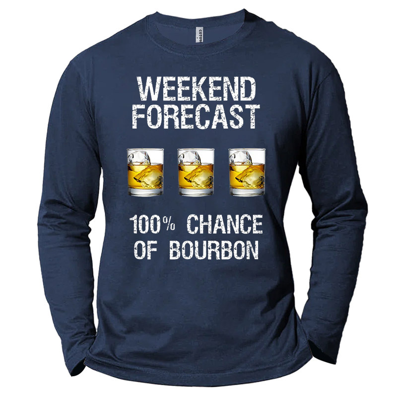 Men's Weekend Forecast Bourbon Chic Cotton Long Sleeve T-shirt