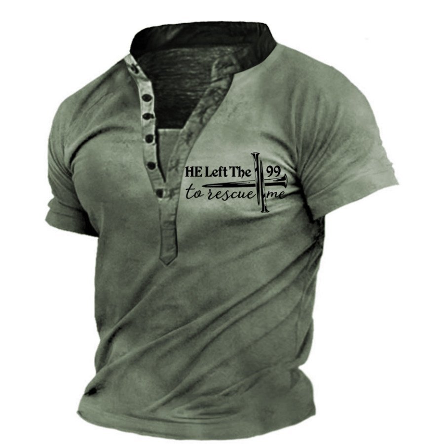 

Christian Men's Henley T-shirt