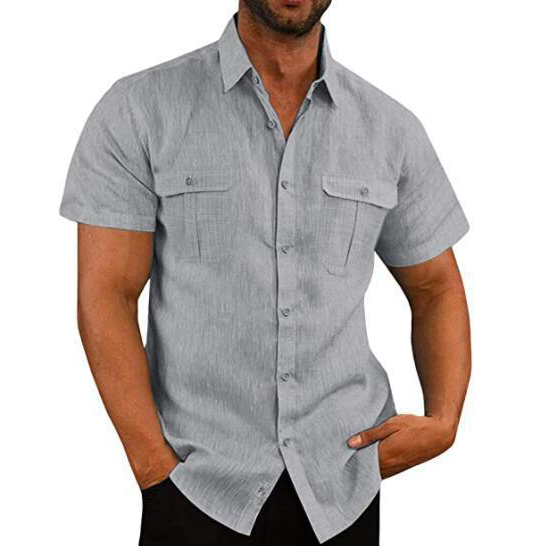 Men's Pocket Casual Short Sleeve Chic Shirt