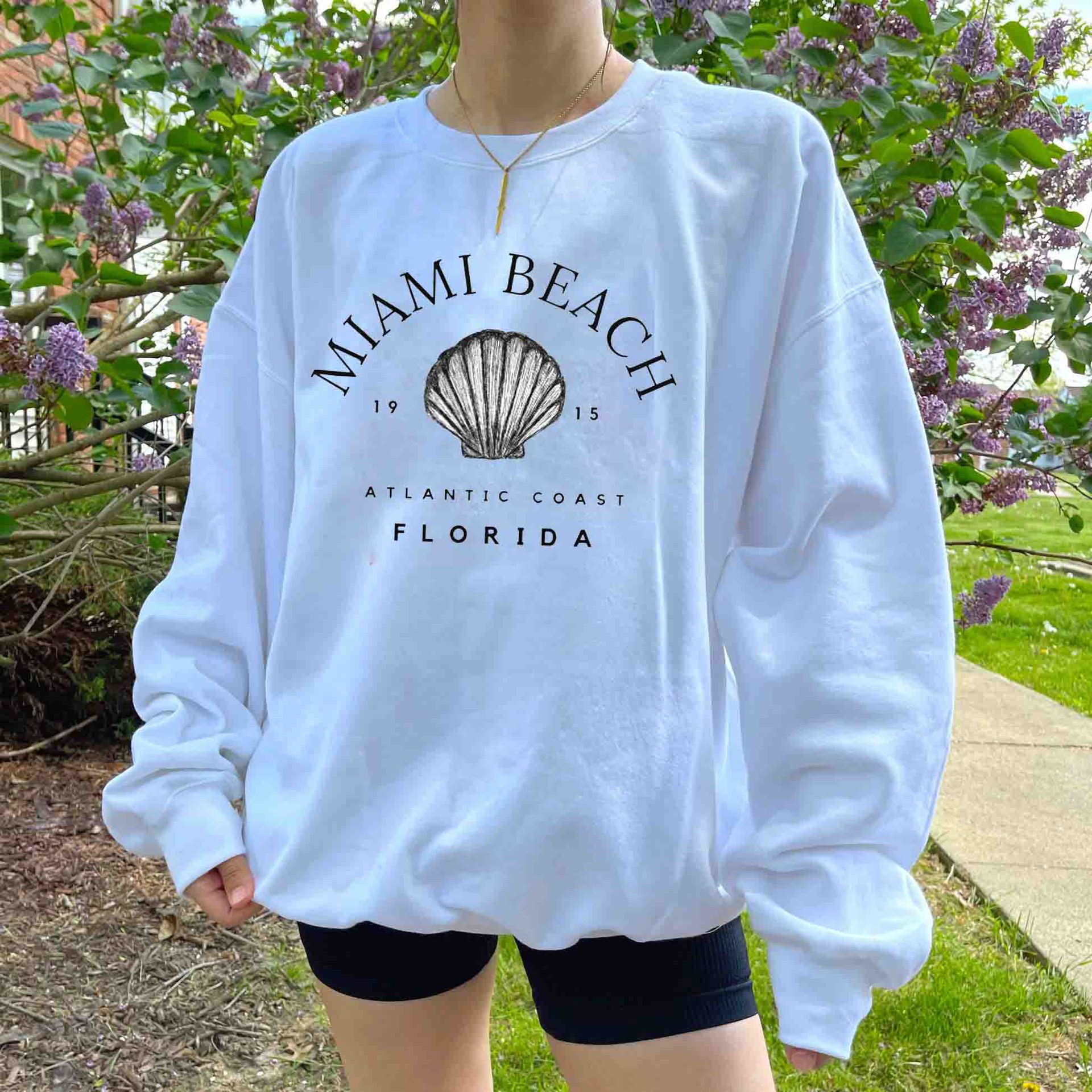 Women's Miami Beach Crewneck Chic Sweatshirt