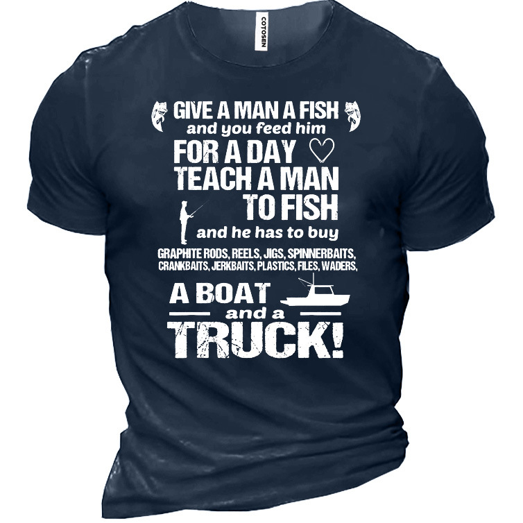 Fun Fishing Men's Short Sleeve Chic T-shirt
