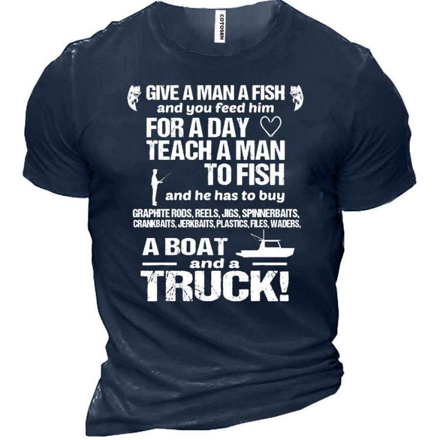 

Fun Fishing Men's Short Sleeve T-Shirt