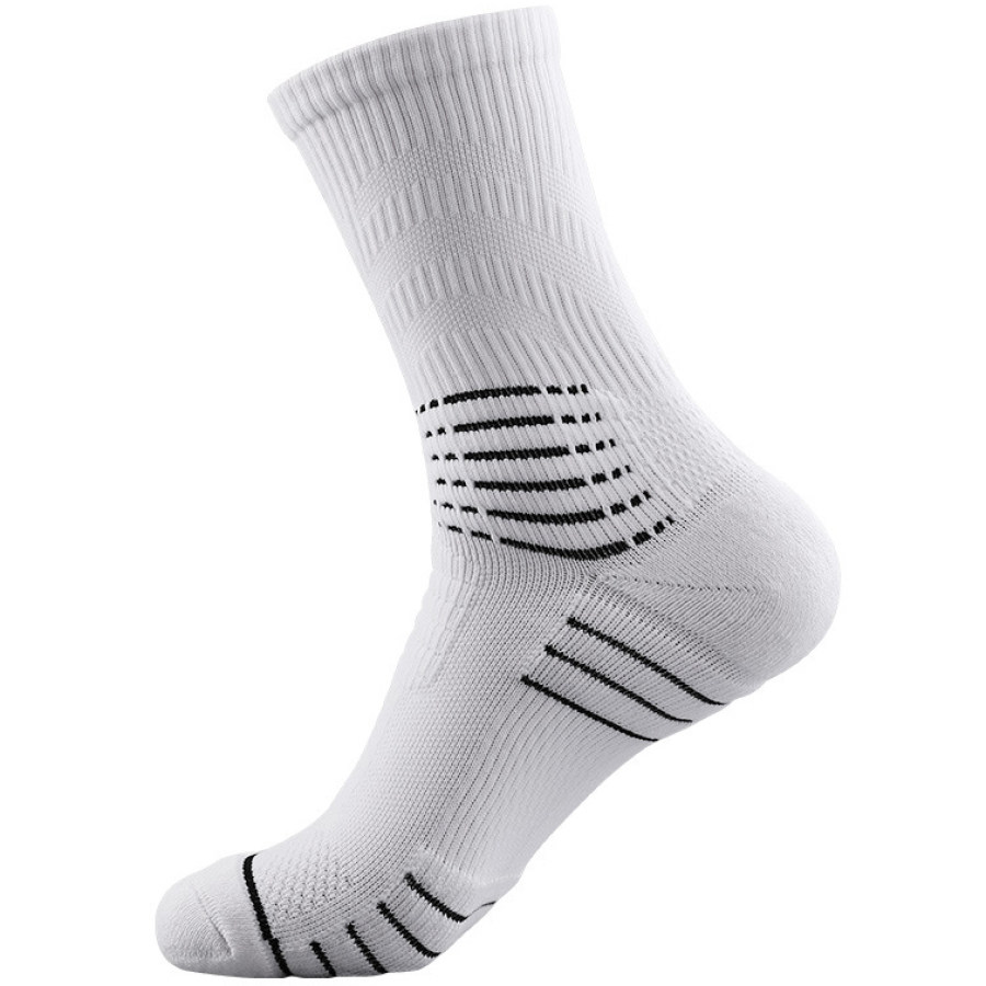 

Men's Breathable Shock Absorbing Thickened Towel Bottom Basketball Socks Sports Socks