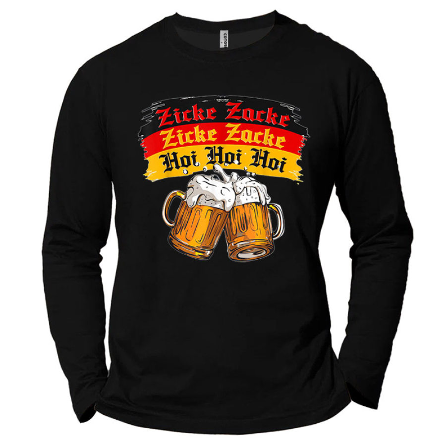 

Men's Zicke Zacke Germany Oktoberfest Cotton Long Sleeve T-Shirt