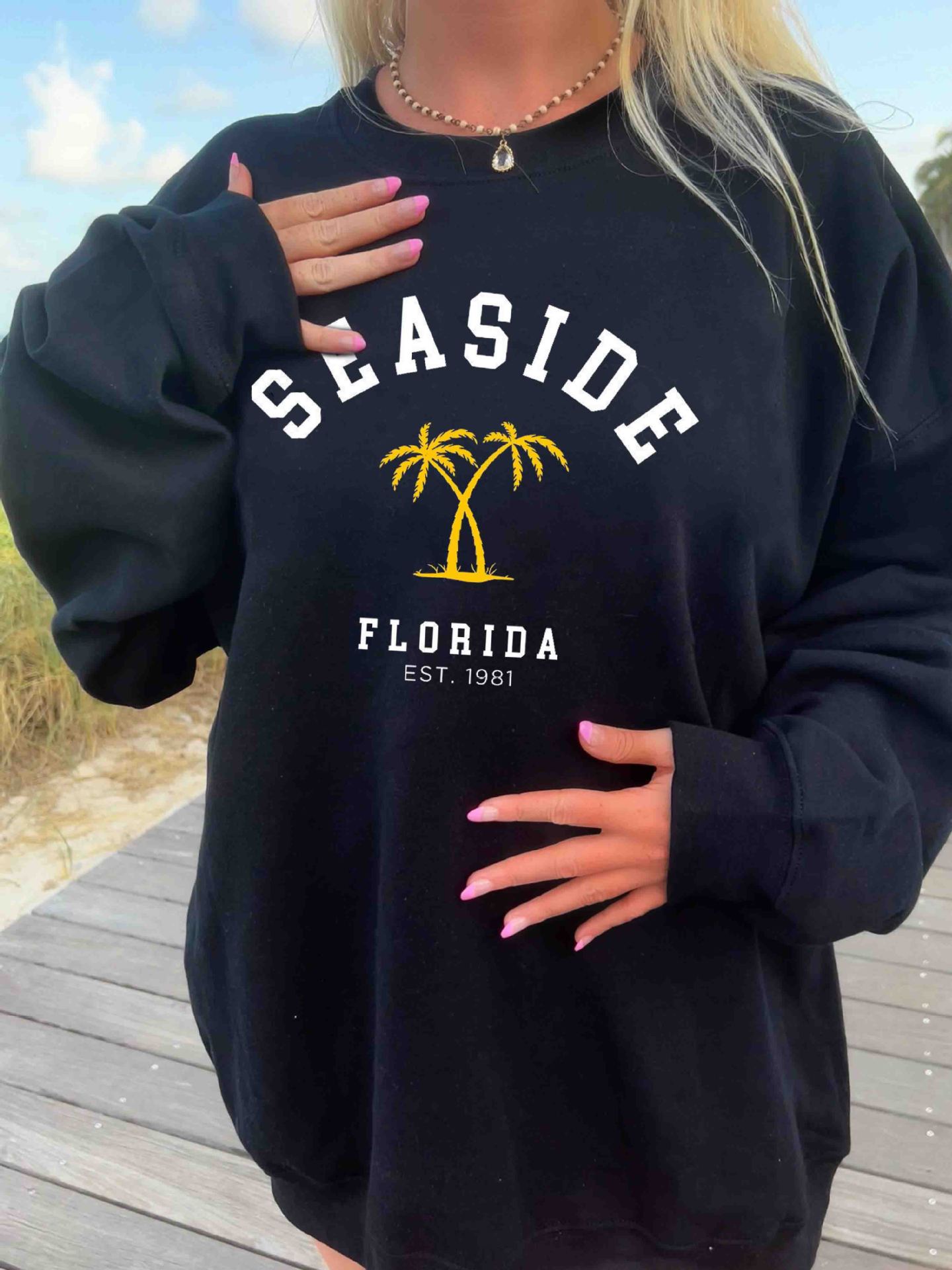 Women's Seaside Florida Crewneck Chic Sweatshirt