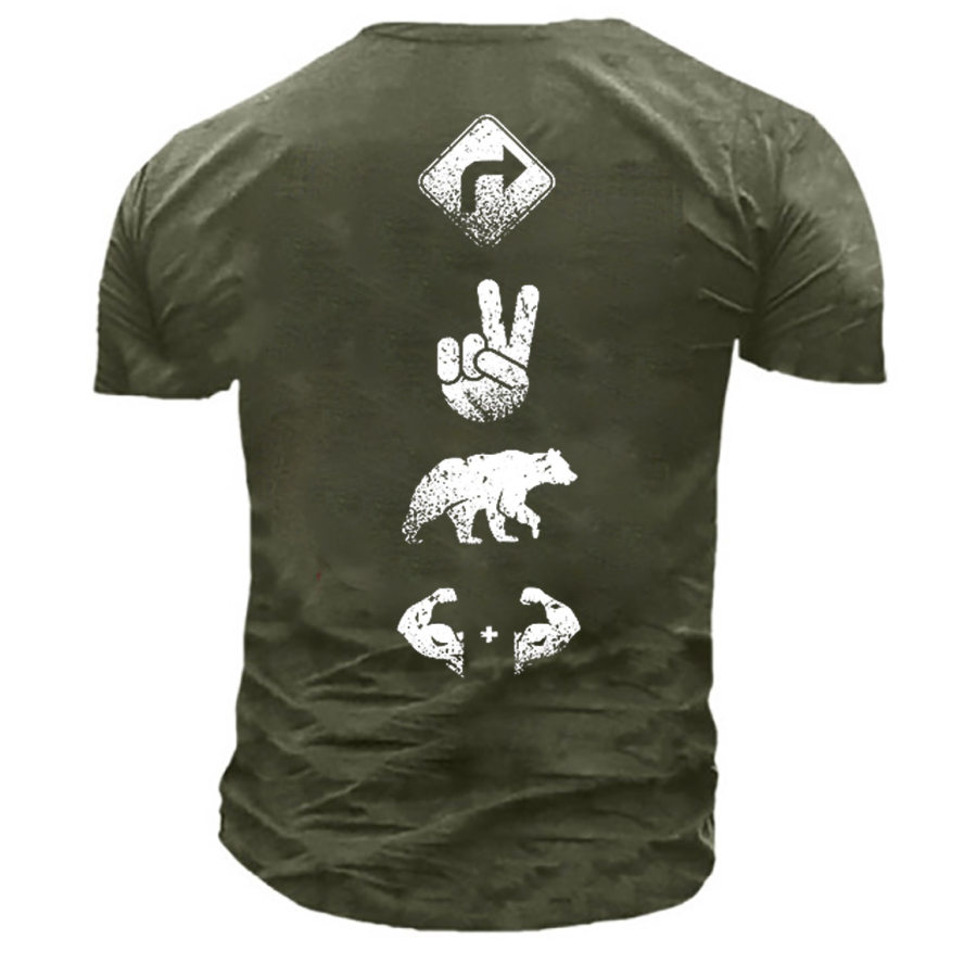 

Men's Right 2 Bear Arms Print Cotton T-Shirt