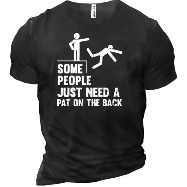 Some People Just Need A Pat On The Back Men's Short Sleeve T-Shirt - Honeylop.chimpone.com 