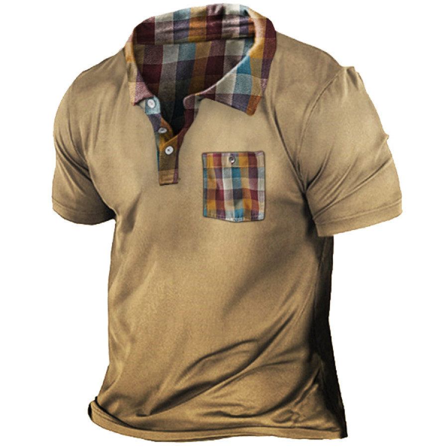 

Plaid Men's Polo T-shirt