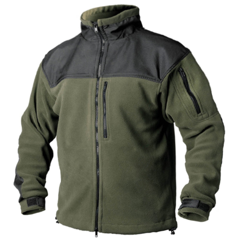 

Men's Outdoor Classic Military Zip Pocket Fleece Jacket