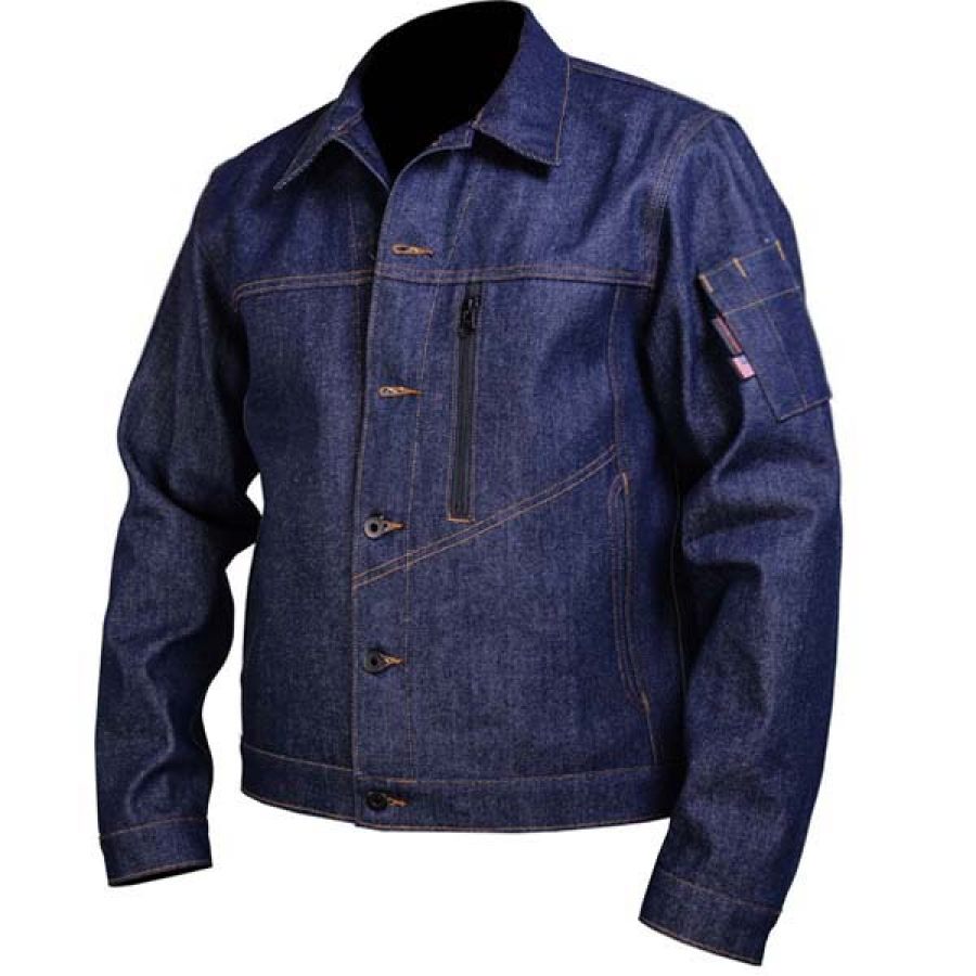 

Men's Outdoor Zipper Pocket Tactical Denim Shirt Jacket