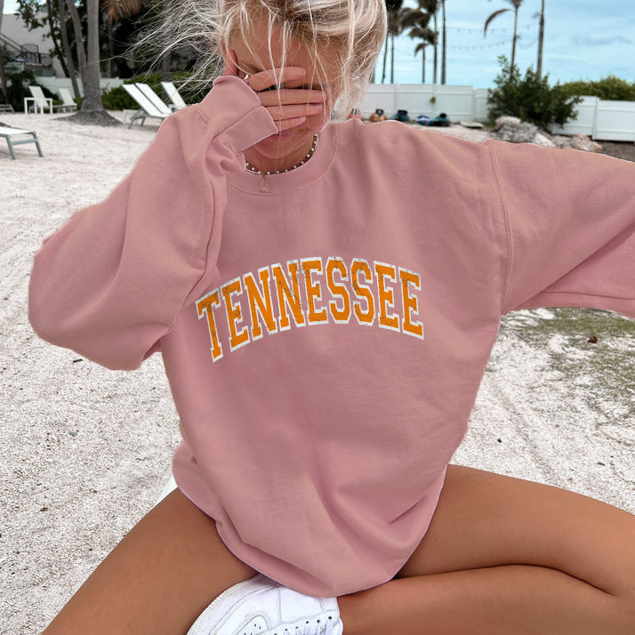 Women's Tennessee Print Crewneck Chic Sweatshirt