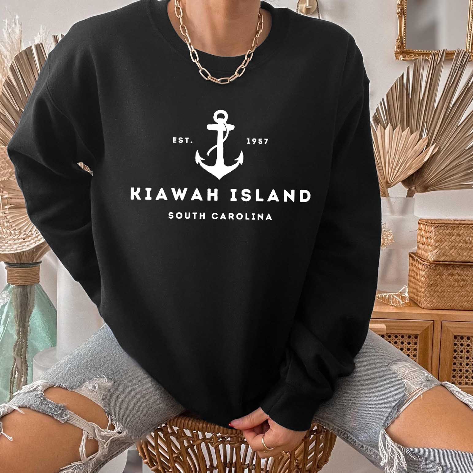Women's Kiawah Island Print Chic Crewneck Sweatshirt