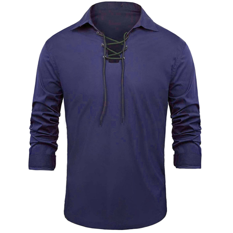 

Men's Outdoor Cross Tie Long Sleeve Polo Shirt