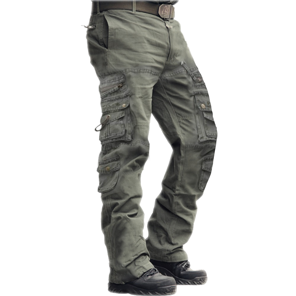 Men's Outdoor Vintage Washed Chic Cotton Washed Multi-pocket Tactical Pants