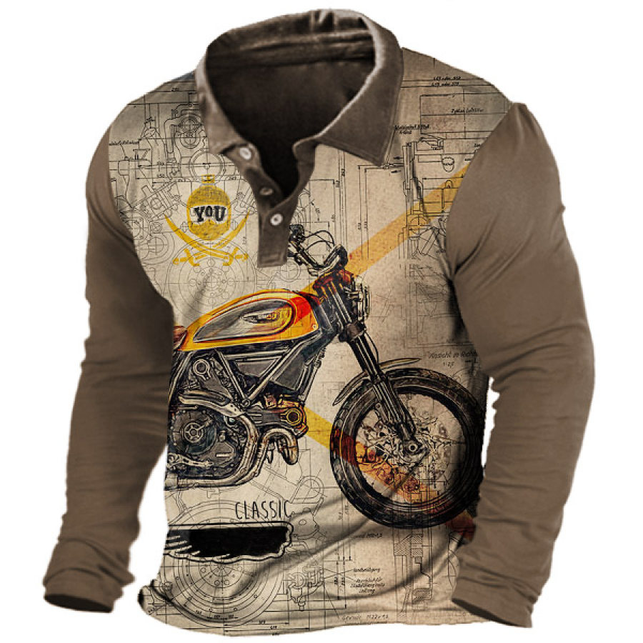 

Men's Outdoor Motorcycle Polo Long Sleeve T-Shirt
