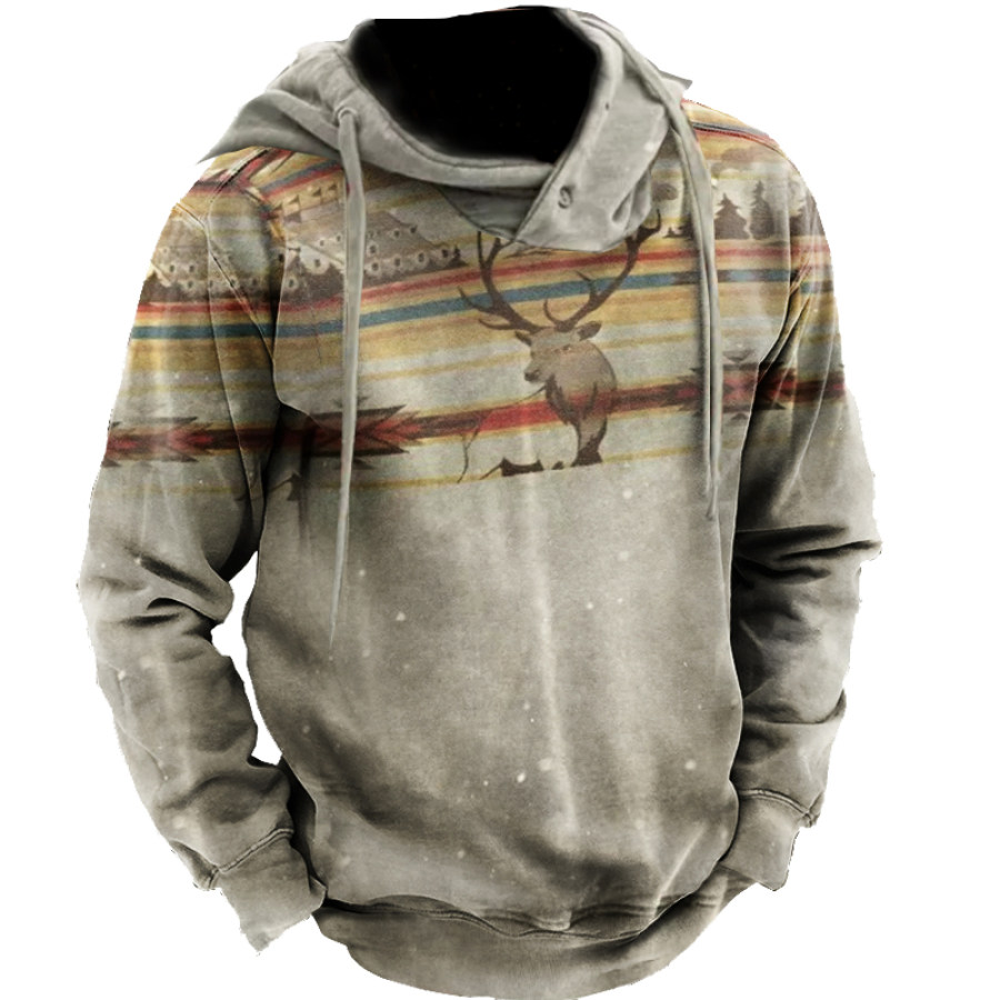 

Western Print Men's Outdoor Hoodie