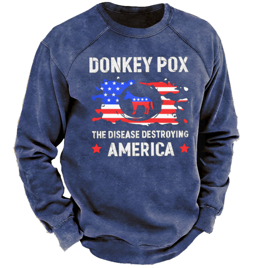 

Donkey Pox The Disease Destroying America Men's Outdoor Sweatshirt