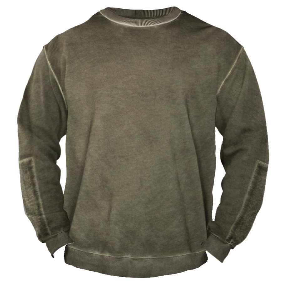 

Men's Vintage Wash Outdoor Tactical Sweatshirt