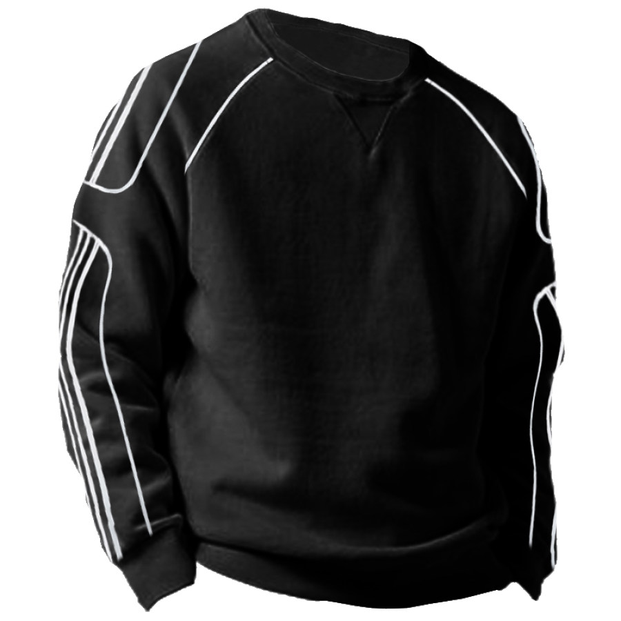 

Men's Patchwork Color Long Sleeve Sweatshirt