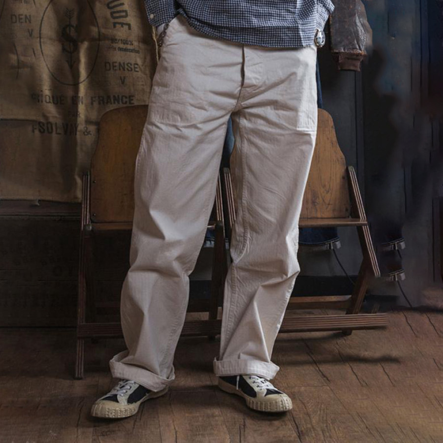 

1940s World War II USN HBT Deck Pants